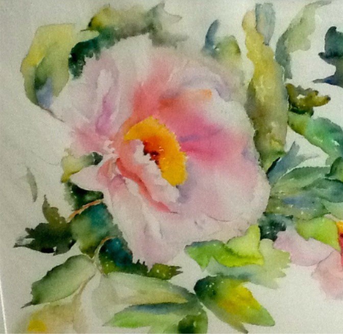 Peony Watercolor Painting