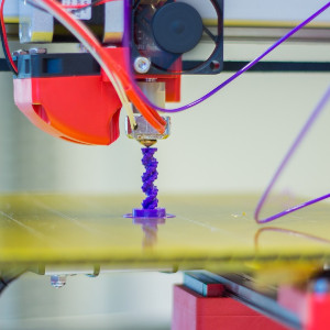 Close-up of a 3D Printer