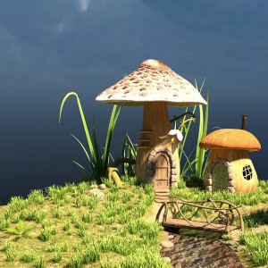 Image of mushroom house