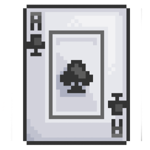 Ace of Spades pixelated card