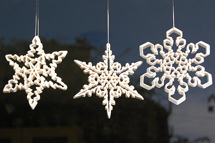 Image of 3D Printed Snowflakes