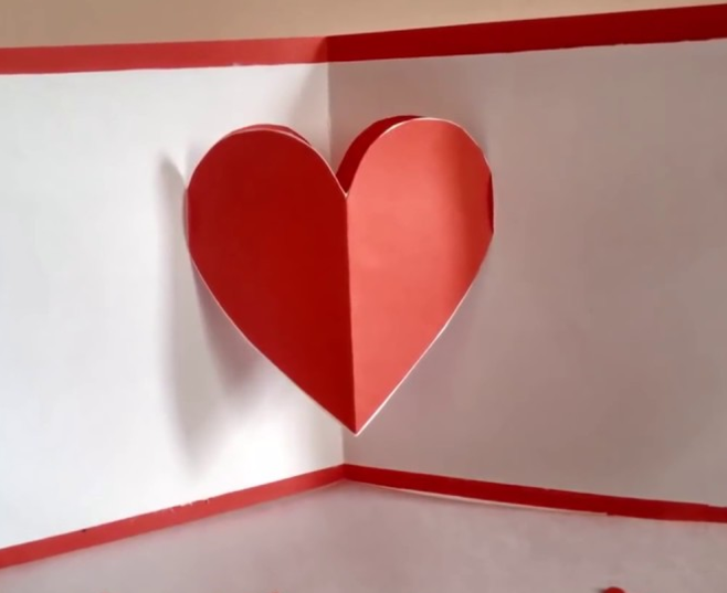heart pop-up card