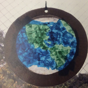 tissue paper stained glass earth