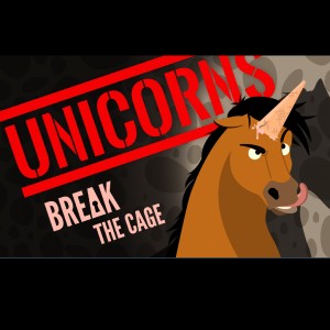 Unicorns break the cage logo
