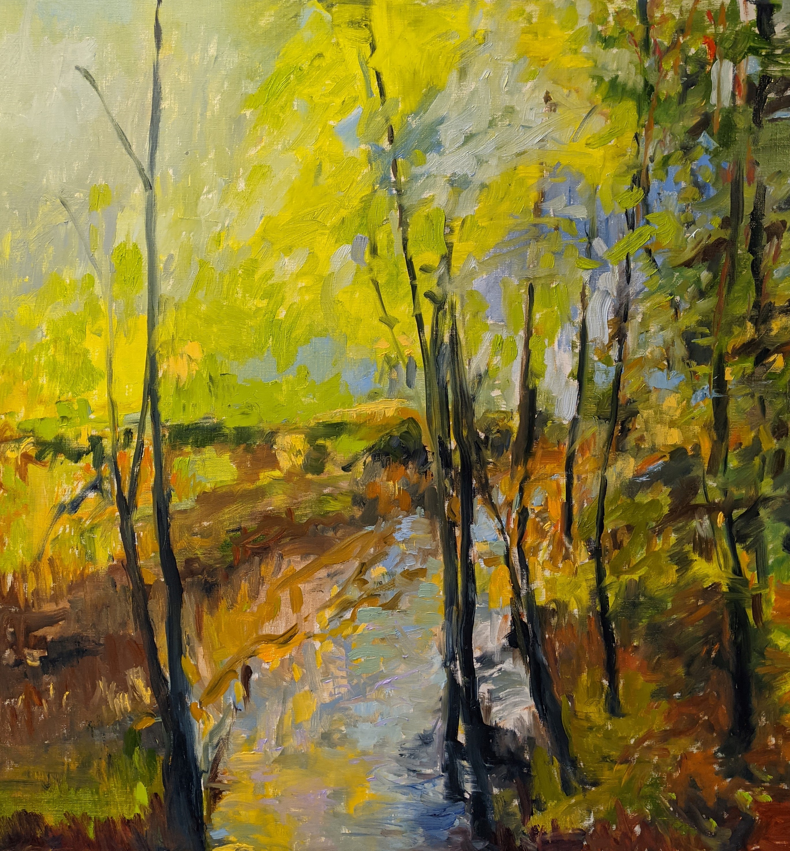 Roberta Shea, Down by the River Painting