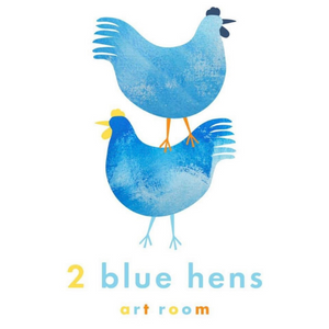 2 Blue Hens Art Room logo