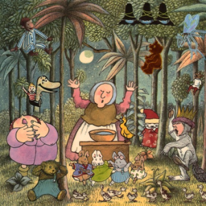 Picturebook characters in the woods
