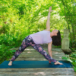 photograph of Claire Moffatt in yoga pose