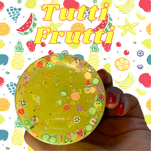 yellow slime with fruit slices