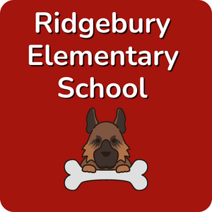 Ridgedbury Elementary School dog logo