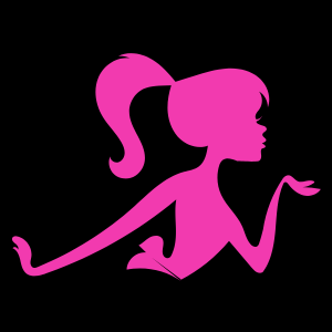 pink barbie silhouette