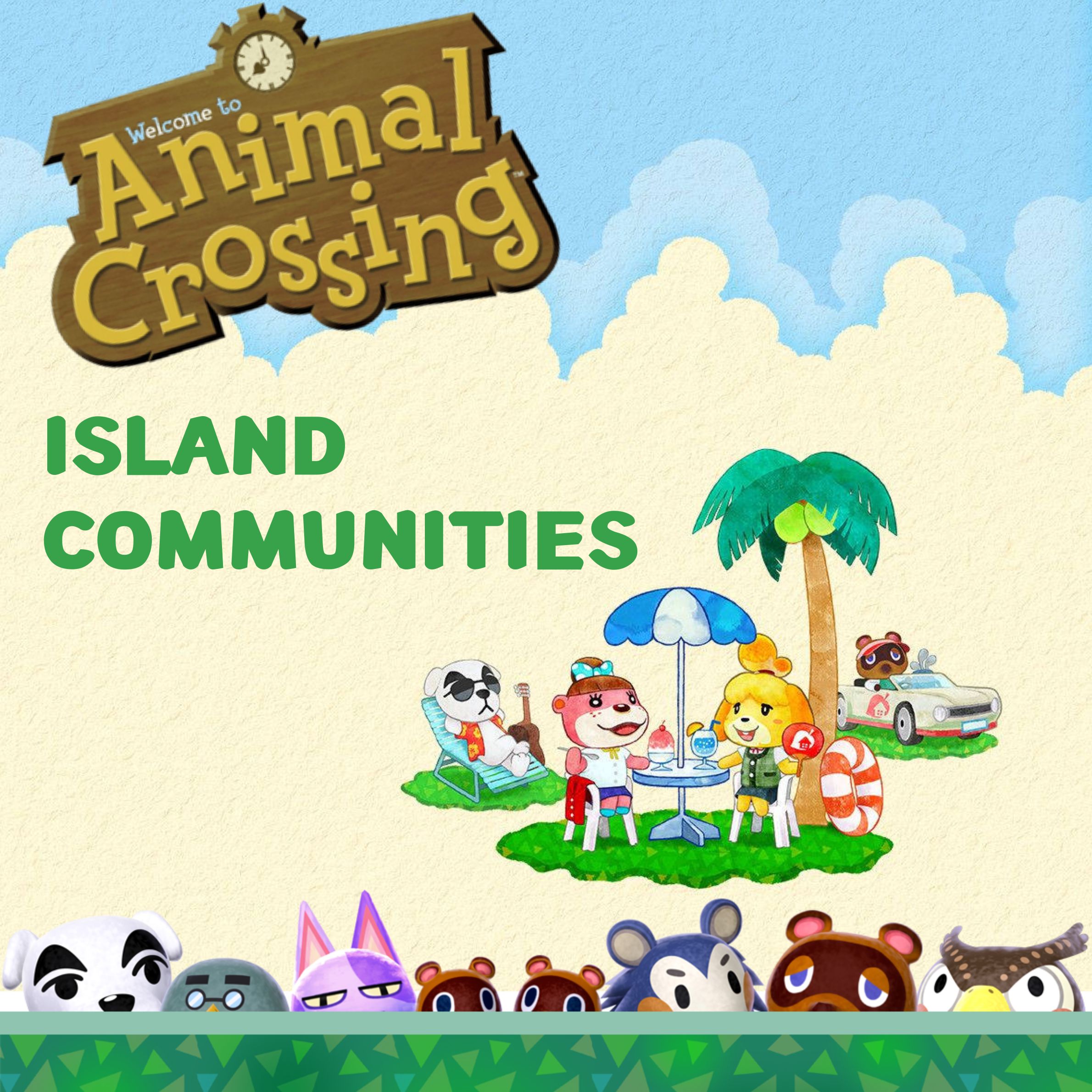 Animal grossing logo and characters