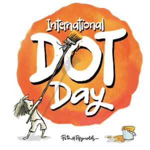 International Dot Day logo with cover image of The Dot