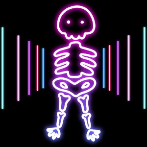Glow in the dark skeleton