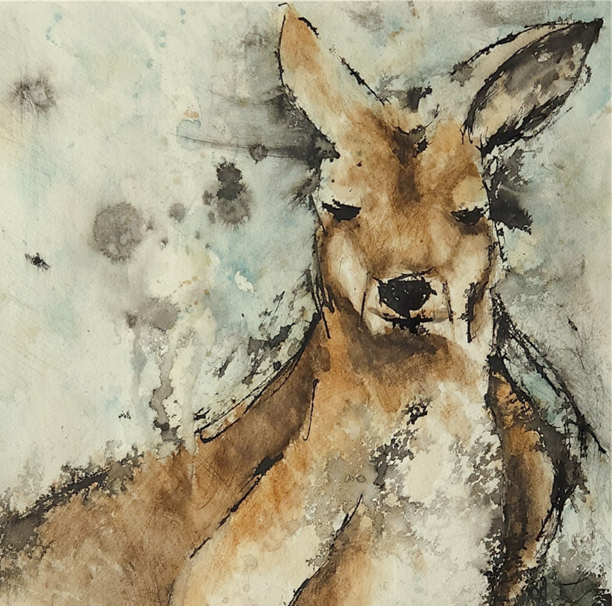Randy Carboni, Watercolor of Kangaroo