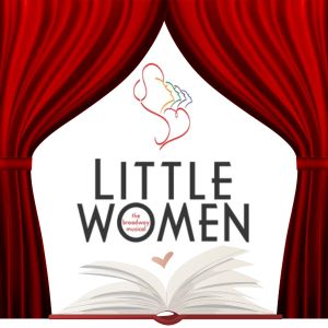 RHS Drama Dept. Little Women logo with red theatre curtain