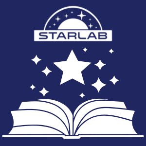 Open book with stars and the Star Lab logo