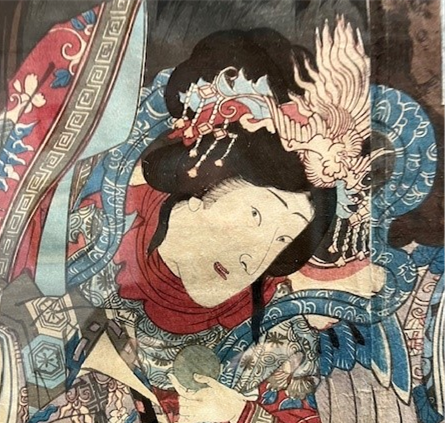 Detail of Japanese Woodblock Print by Kunisada, Utagawa