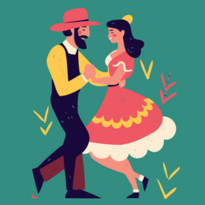 Couple Square Dancing