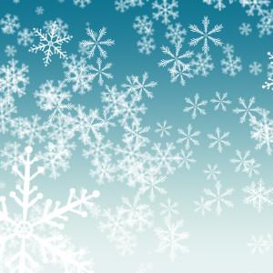 Snowflakes on blue background