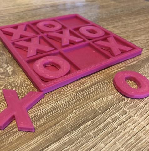 Image of a 3D Printed Tic-Tac-Toe Board