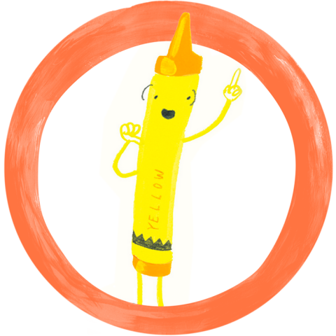 yellow crayon