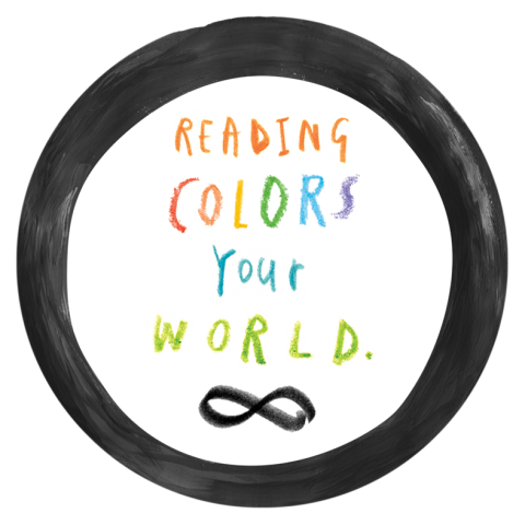 Reading colors your world with an infinity sign