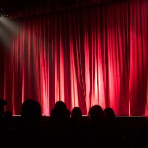 red curtain on a stage