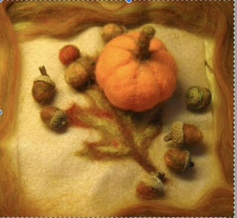 felted pumpkin