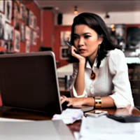 Woman at Computer