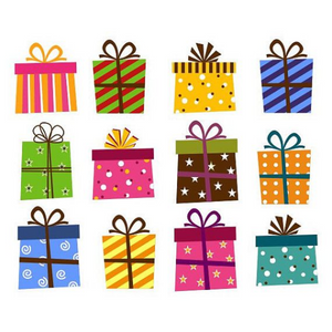 illustrated wrapped gifts