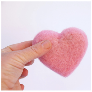 Felted Valentine Heart