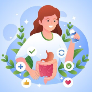 Graphic of Woman Practicing Good Health