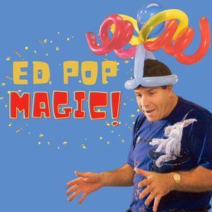 Photograph of Ed Pop wearing balloon animal headgear