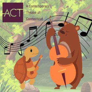 Illustrated turtle and bear playing instruments with ACT logo
