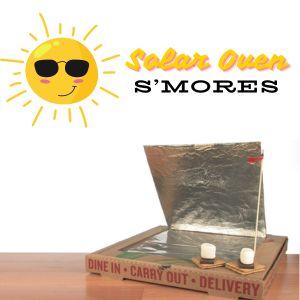Photograph of solar oven made from foil-wrapped pizza box
