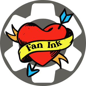 fan ink in a heart