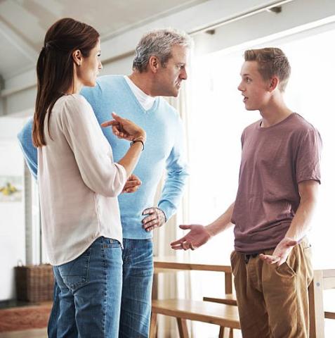 Parents and Teenage Son Arguing