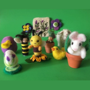 Display of Felted Animals