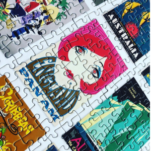 Detail of a jigsaw puzzle