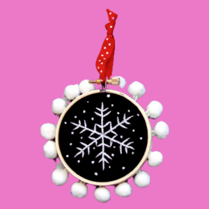 Embroidered Snowflake Ornament