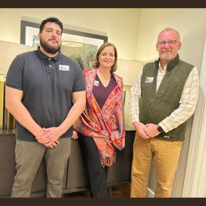 Hugh Salazar, Director of Compass Programming, Maureen McLam, Director of Community Relations and Jeff Williams, Executive Director.