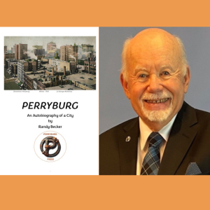 Author Randy Becker with Perryburg Book Cover