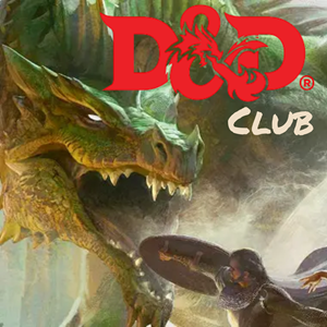 A green dragon roars at an adventurer. The D&D logo is in the upper right corner.