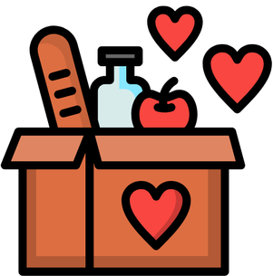 Ruby's Pantries Box of food with hearts