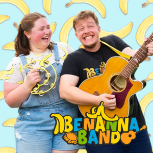 Photo of BenAnna Band playing guitar and tambourine