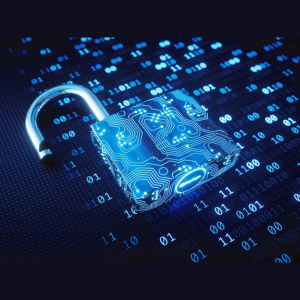 Graphic Illustration of Cybersecurity (A lock)