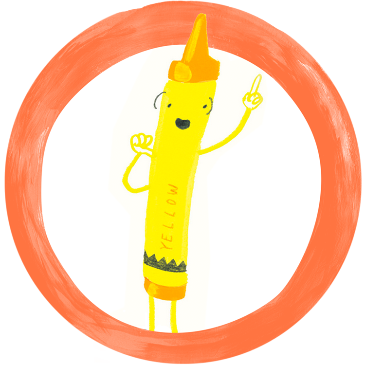 yellow crayon