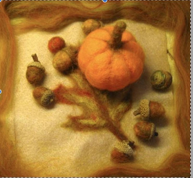 felted pumpkin