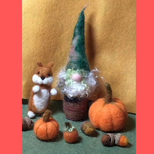 Fall Felted Creatures and Pumpkins